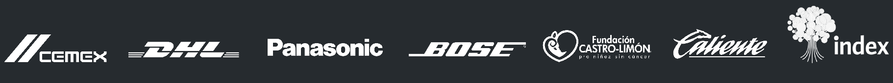 Logos de CEMEX, DHL, Panasonic, Bose, etc. que confían en MIR